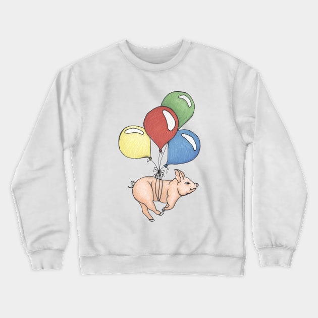 Balloon Piggy Crewneck Sweatshirt by DILLIGAFM8